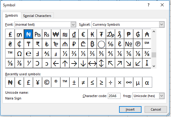 How to Enable Nigerian Naira Currency Symbol – Data Analytics